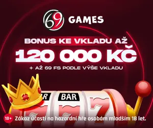69 GAMES — bonus ke vkladu až 120 000 Kč + až 69 FS